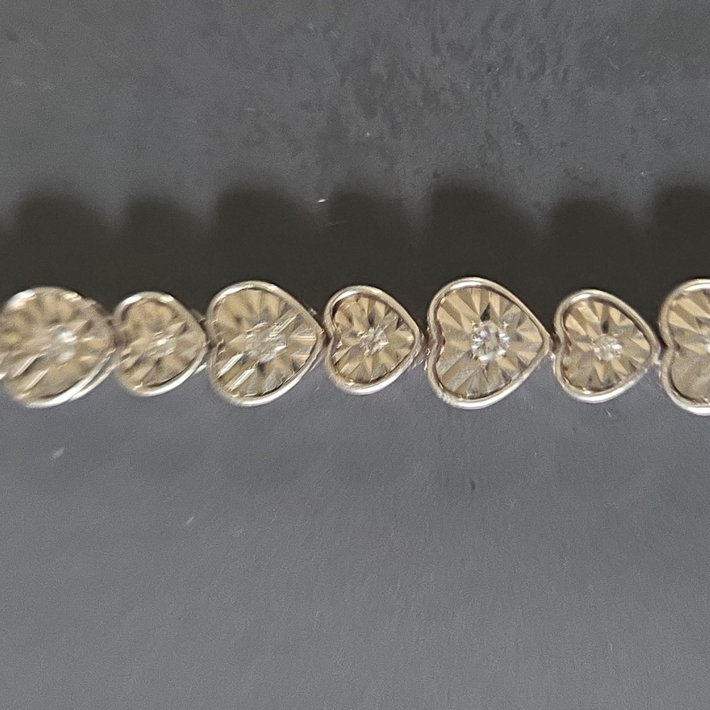 Elegant Sterling Silver Heart Bracelet